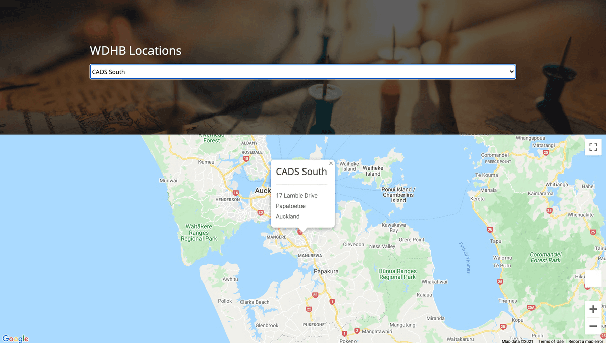 WDHB Helpful App Locations