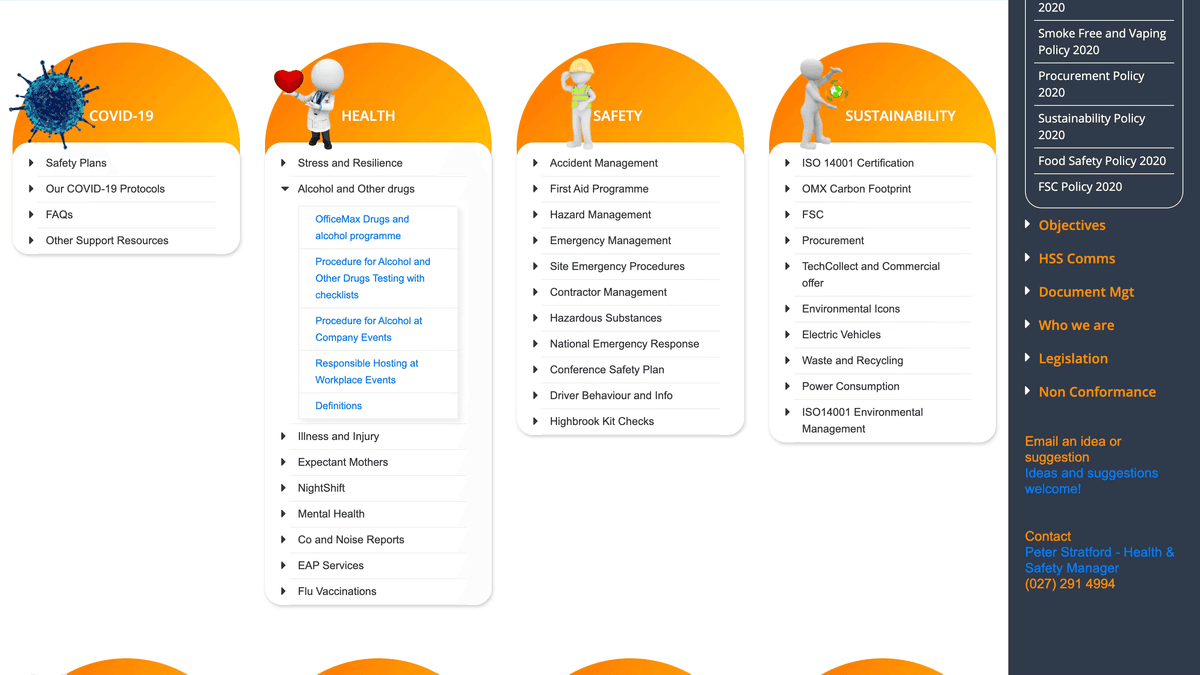 OfficeMax portal circle collapsed